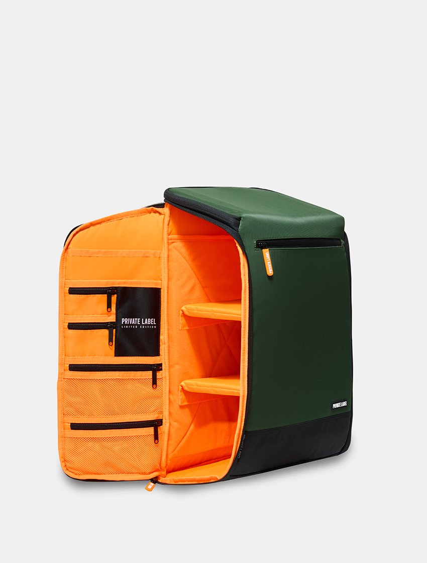 Dark Green Orange Sneaker Backpack