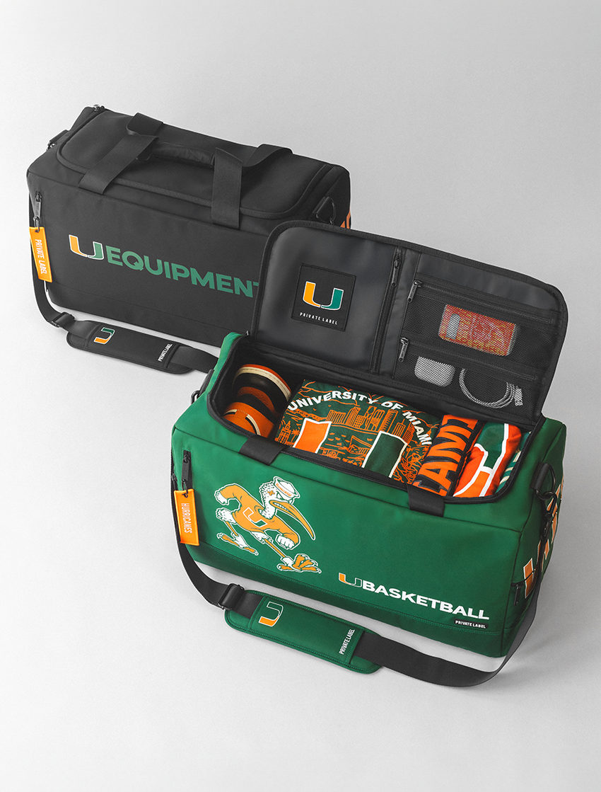 Basketball equipment bag with visible branding on a white background