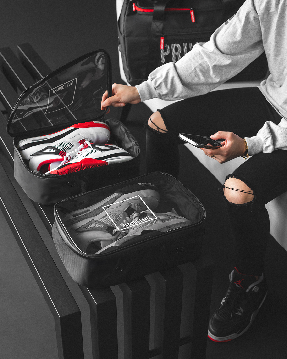 Private label sneaker bag discount