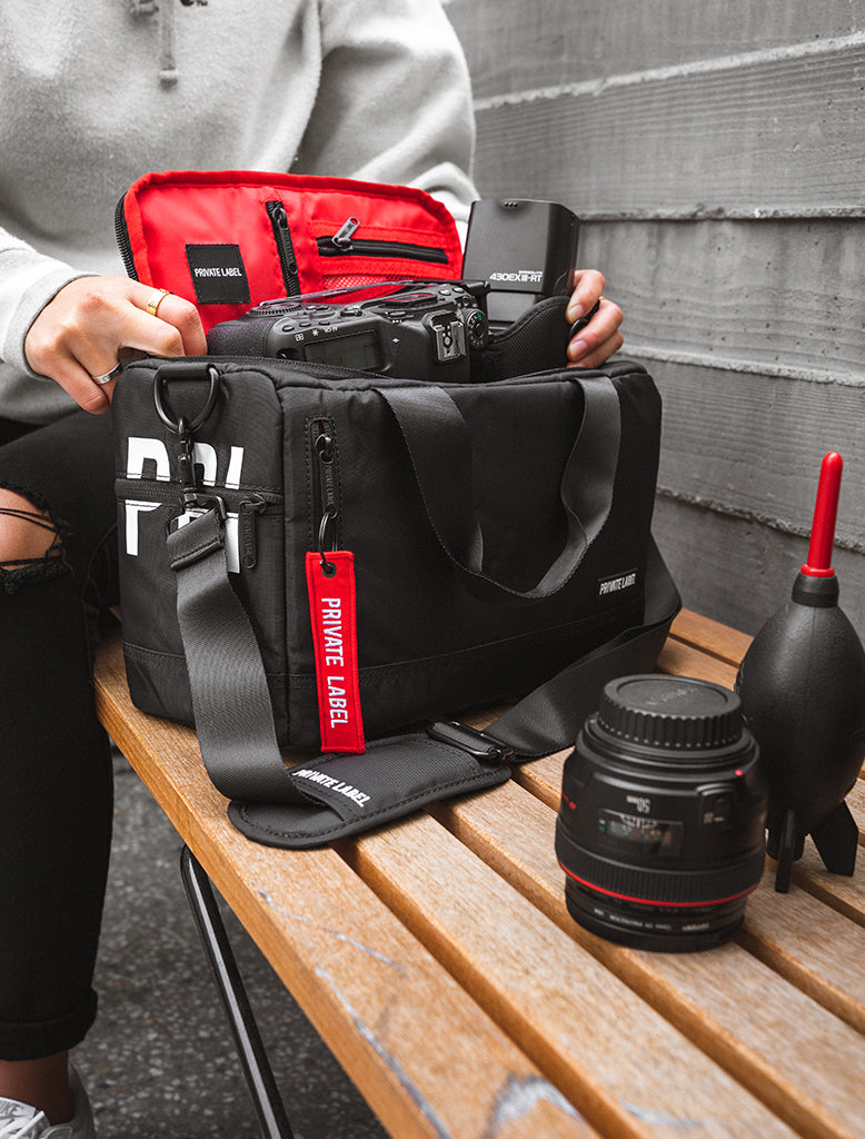 Mini Black / Red - Camera / Utility Bag