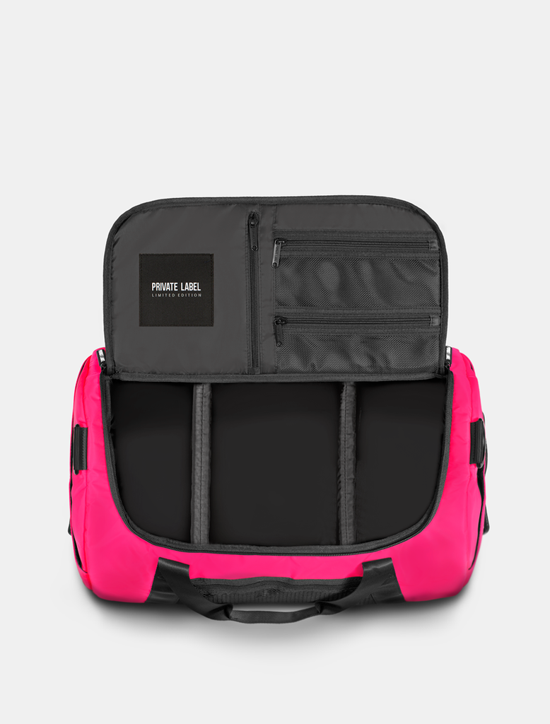 Pink and black gym bag sales
