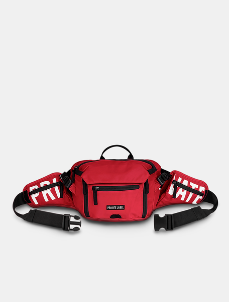Red & Black Waist Sling Bag | Private Label