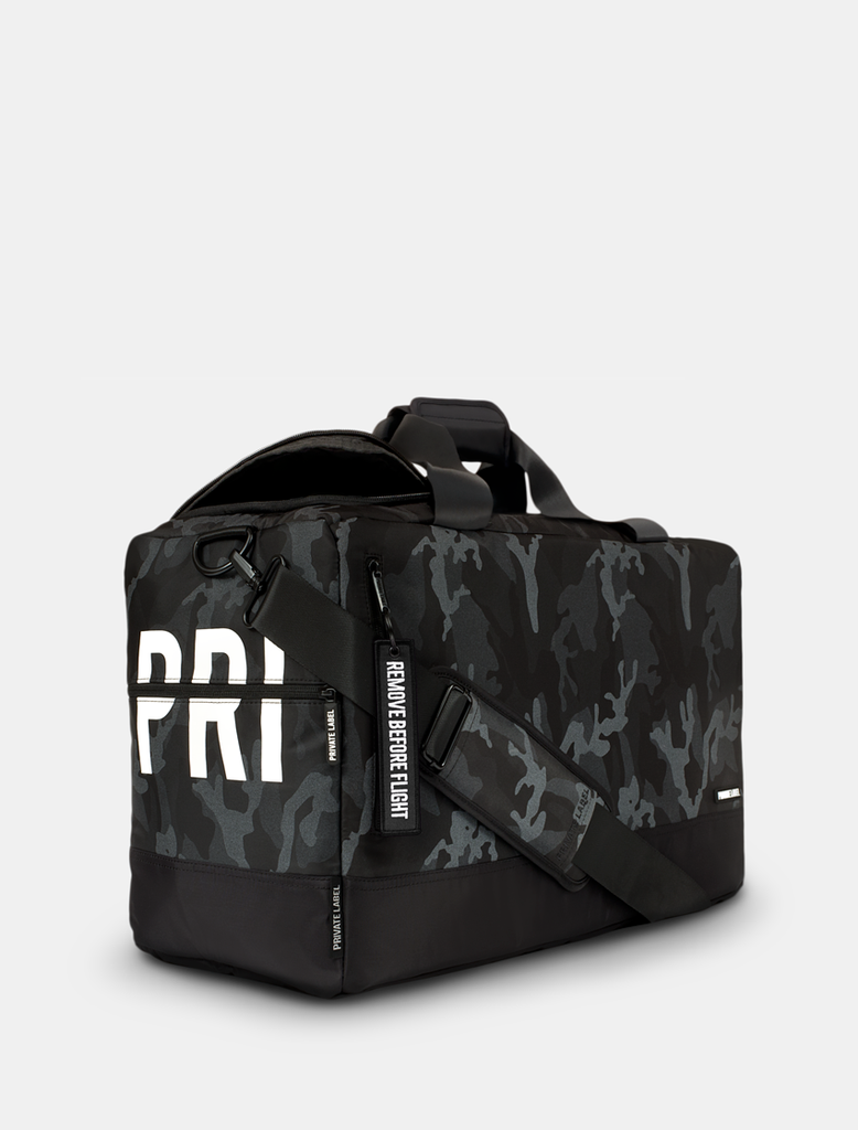GREY & BLACK CAMO DUFFLE BAG - Private Label