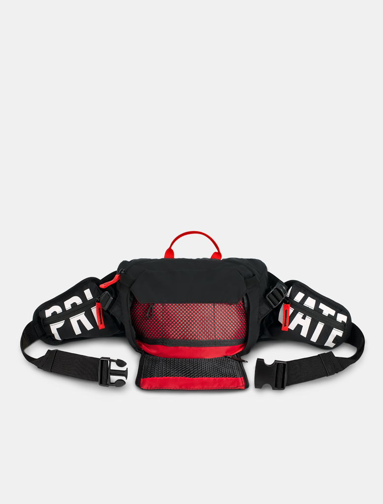 Black & Red Waist Sling Bag